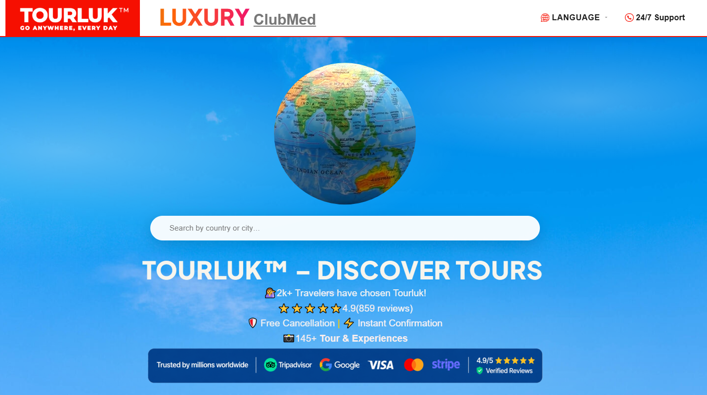 Tourluk là một nền tảng OTA (Online Travel Agency) chuyên về tour và trải nghiệm du lịch
